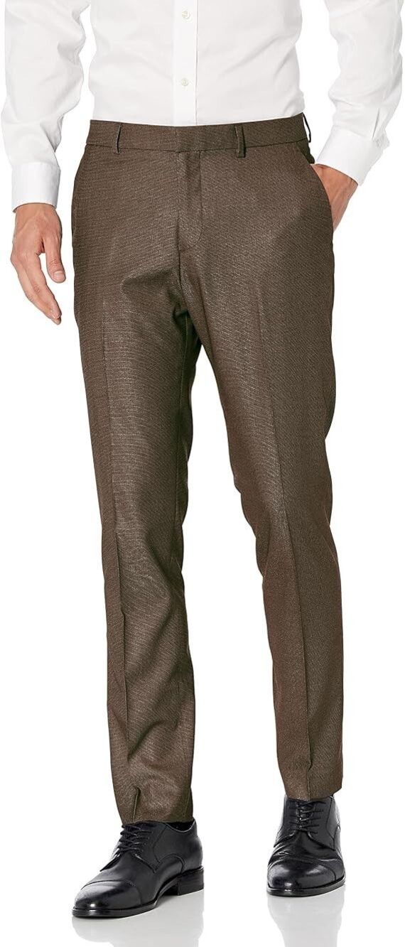 Perry Ellis Portfolio Very Slim Nailhead Men's Dress Pant 34WX30L